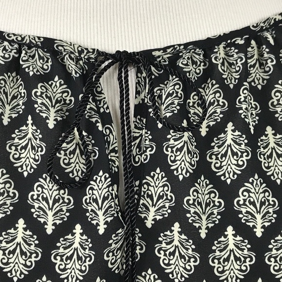 Boho Damask Print Peasant Blouse - Picture 7 of 12